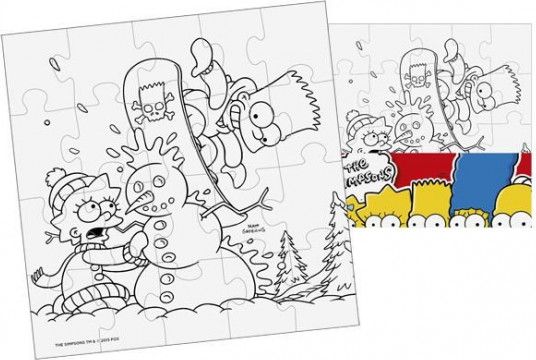 EFKO Vymaluj si puzzle The Simpsons - čtverec 20 dílků - obrázek 1