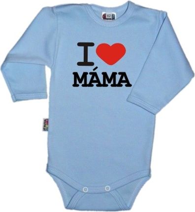 DEJNA Baby Dejna Body dl. rukáv Kolekce I Love Máma, sv.modré, vel. 86, K19 86 (12-18m) - obrázek 1