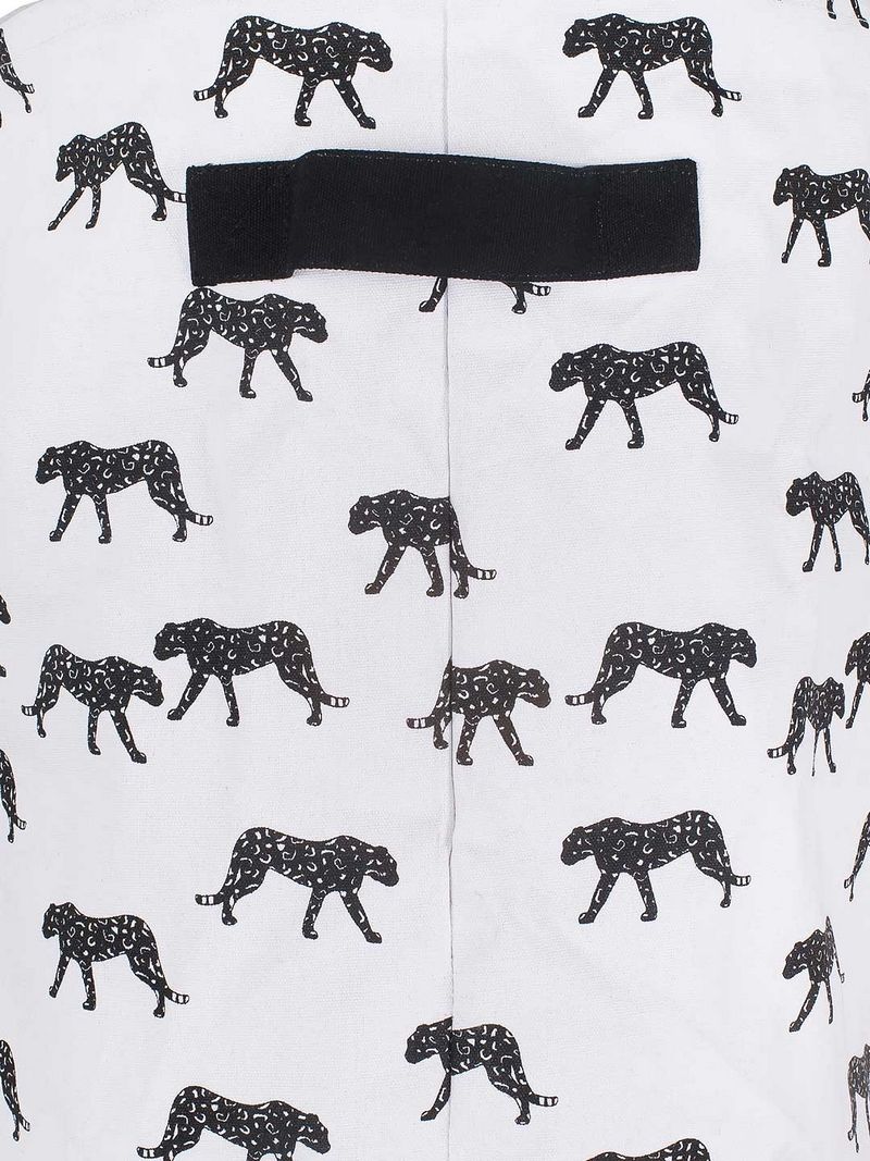JOLLEIN Koš na hračky XL – Leopard black white - obrázek 2