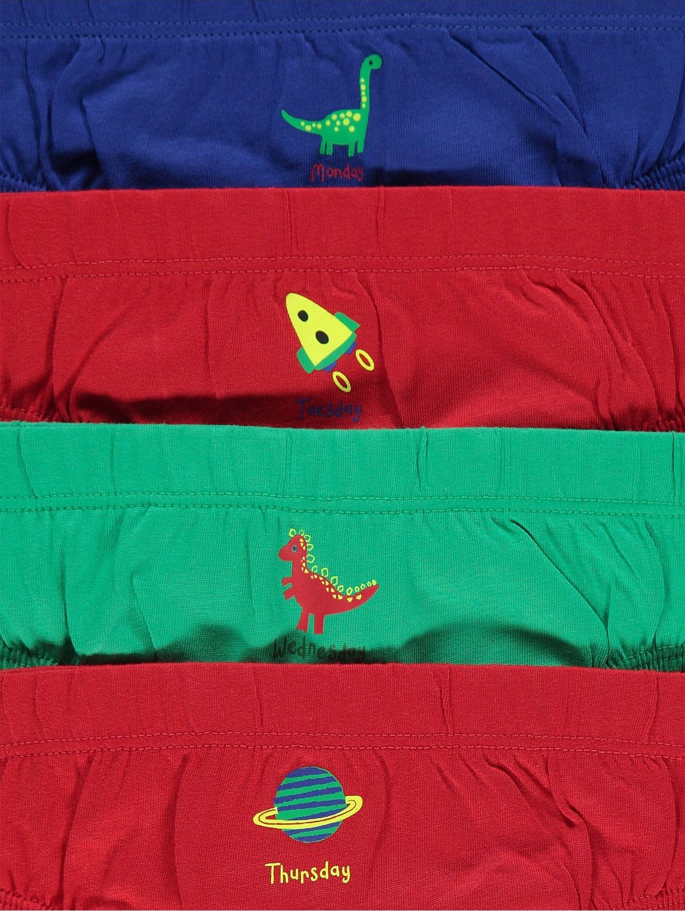 Chlapecké slipy GEORGE, 10ks v balení, motiv rakety a dinosauři Velikost: 86 - 92cm (1.5 - 2 roky) - obrázek 4