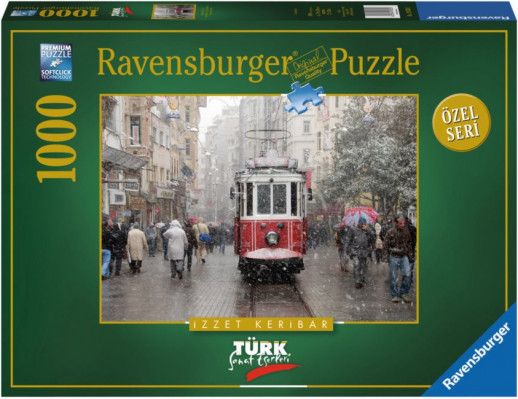 RAVENSBURGER Puzzle Zasněžený den ve městě Pera 1000 dílků - obrázek 1