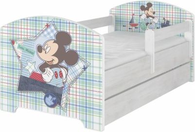 Dětská postel Disney s šuplíkem - Mickey Mouse, Rozměry 140x70 - obrázek 1