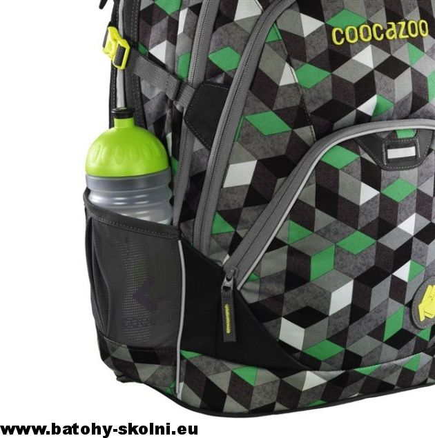 Studentský školní batoh EvverClevver2 Crazy Cubes Green - Doprava Zdarma - obrázek 4