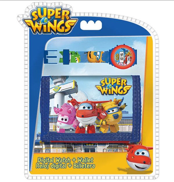 EUROSWAN Peněženka a hodinky Super Wings Polyester, PVC 23x17 cm - obrázek 1