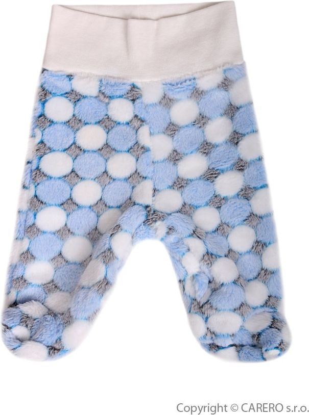 Fleecové polodupačky Baby Service Kolečko modré 56 (0-3m) - obrázek 1