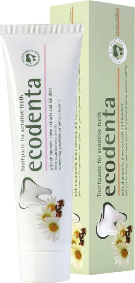 Ecodenta zubní pasta pro citlivé zuby s heřmánkem, hřebíčkem a Kalidentem 100 ml - obrázek 1