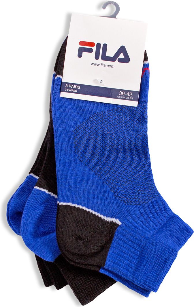 Sportovní ponožky FILA 3 páry modré Velikost: 39-42 - obrázek 1