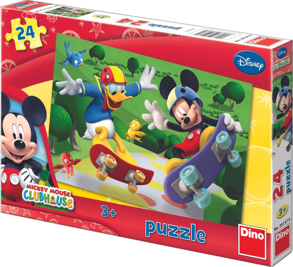 Puzzle 24 dílků Mickey na skateboardu - obrázek 1