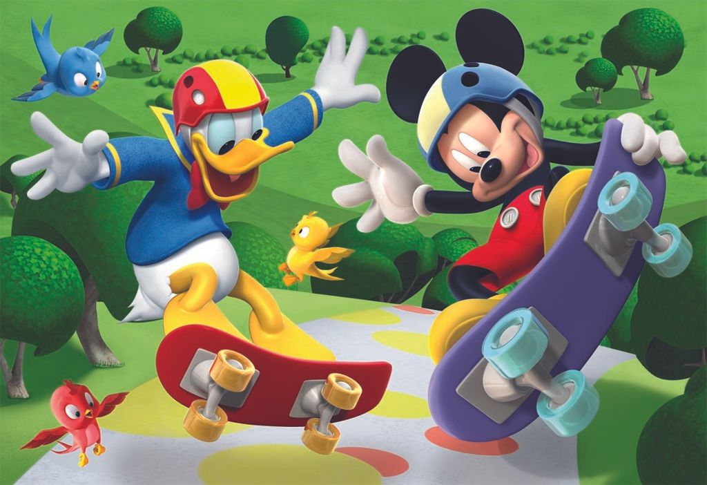 Puzzle 24 dílků Mickey na skateboardu - obrázek 2