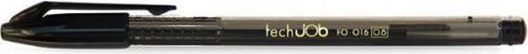 Kuličkové pero "TechJob", černá, 0,4mm, s uzávěrem, FLEXOFFICE, bal. 12 ks - obrázek 1