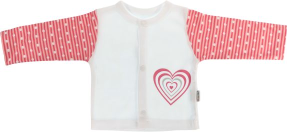 Mamatti Bavlněná košilka Love Girl  - bílo/červená, vel. 62 - obrázek 1