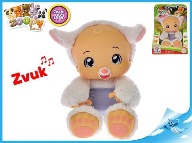Zoopy Babies ovečka plyšová 24 cm tlapky svítící ve tmě - obrázek 1