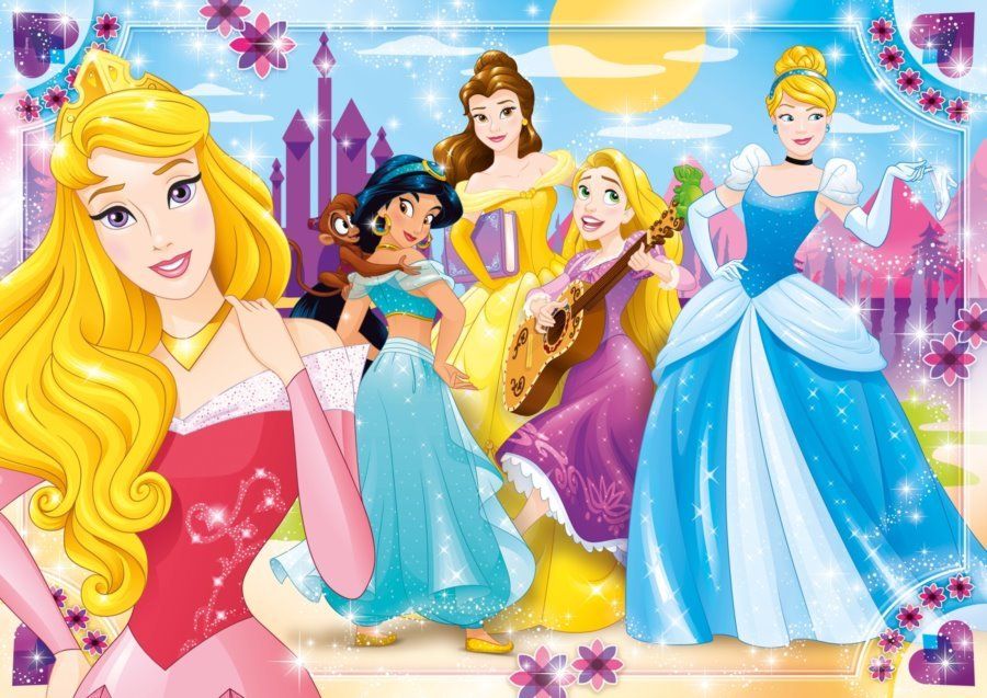 CLEMENTONI Puzzle Disney princezny MAXI 104 dílků - obrázek 1