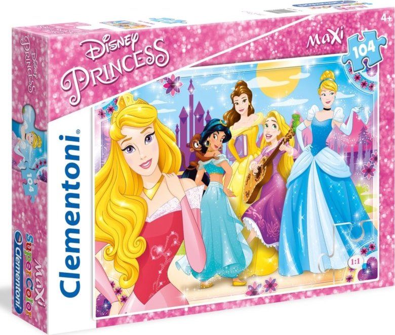 CLEMENTONI Puzzle Disney princezny MAXI 104 dílků - obrázek 2
