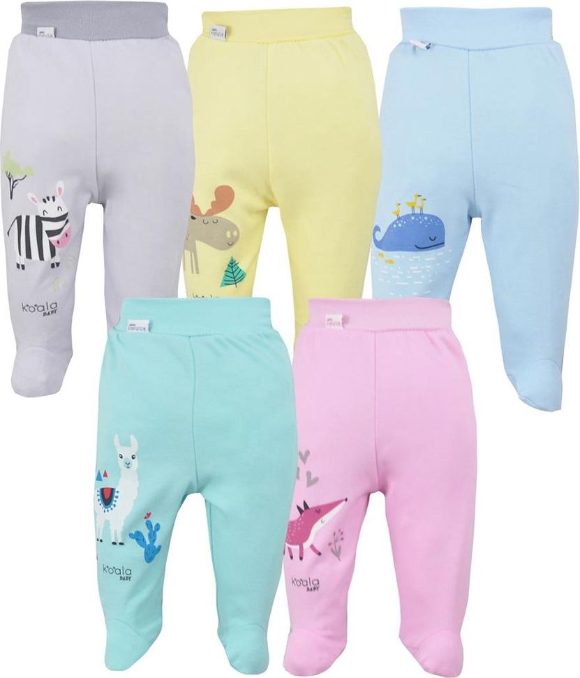 Kojenecké bavlněné polodupačky Koala Happy Baby žluté 68 (4-6m) - obrázek 2
