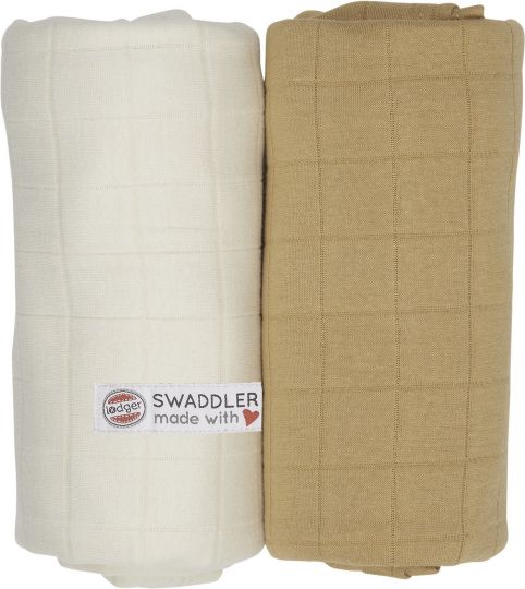 Lodger Swaddler Solid 2balení Ivory/Honey - obrázek 1