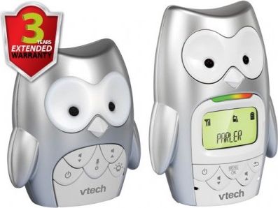 Elektronická chůvička Vtech BM2300 Sovičky s displejem, Šedá - obrázek 1