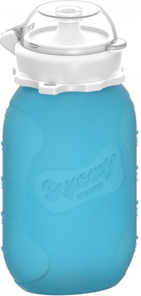 Squeasy Gear Silikonová kapsička na dětskou stravu 180 ml - modrá - obrázek 1
