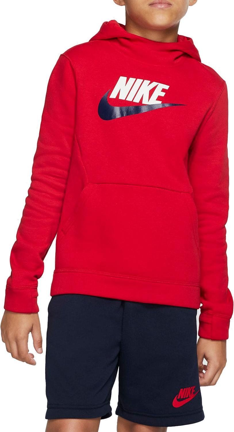 Mikina s kapucí Nike B NSW PO HOODIE CLUB FLC HBR bv0783-661 Velikost XS - obrázek 1