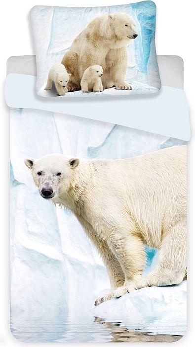 JERRY FABRICS Povlečení Lední medvěd 100% Bavlna 140/200, 70/90 cm - obrázek 1