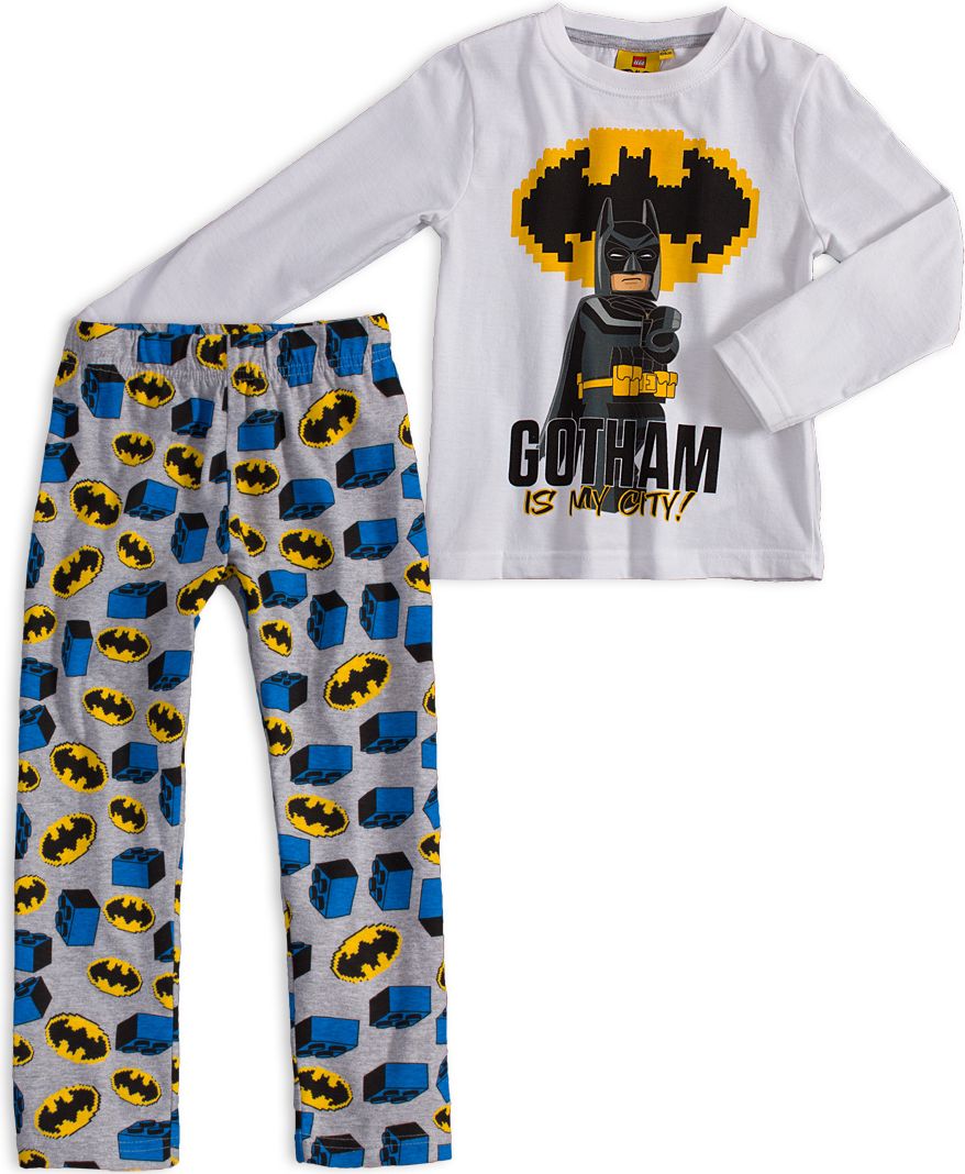 Chlapecké pyžamo LEGO BATMAN GOTHAM bílé Velikost: 104 - obrázek 1