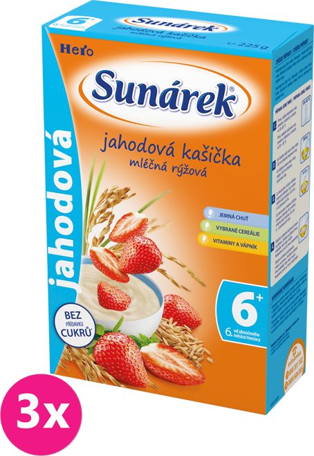 Hero Sunárek Jahodová 3 x 225 g - obrázek 1
