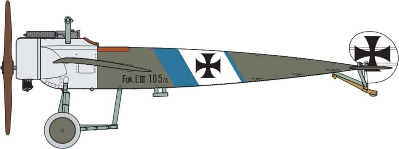 AIRFIX Classic Kit letadlo A01087 - Fokker E.III Eindecker (1:72) - obrázek 4