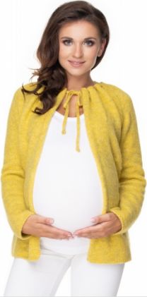 Be MaaMaa Těhotenský svetřík, kardigan na zavazování, medová - obrázek 1