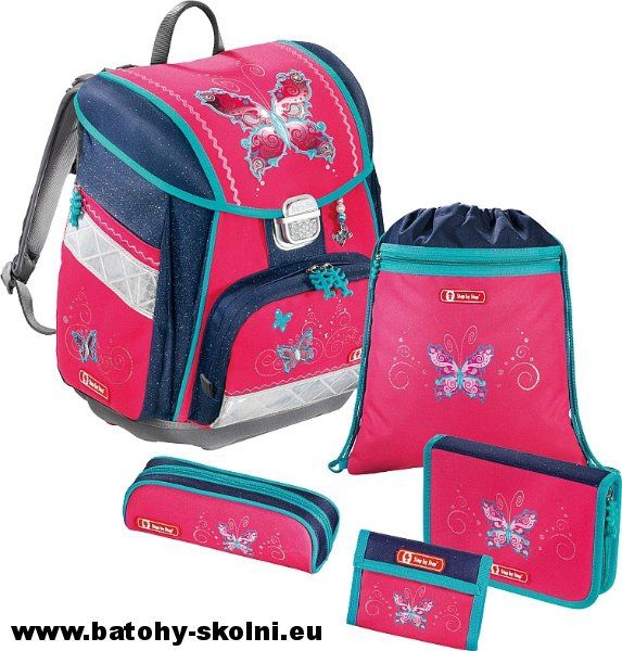 Školní aktovka Hama 5 dílný set Step by Step Motýl vítez DTest - Doprava Zdarma - obrázek 1
