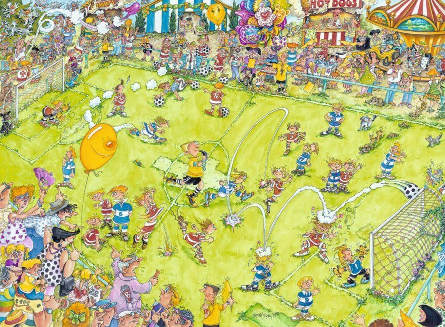 RAVENSBURGER Puzzle Na fotbalovém utkání 500 dílků - obrázek 1