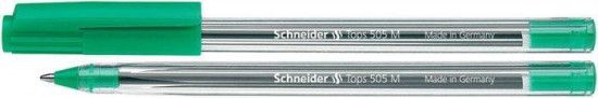Kuličkové pero "Tops 505 M", zelená, 0,5mm, s uzávěrem, SCHNEIDER - obrázek 1