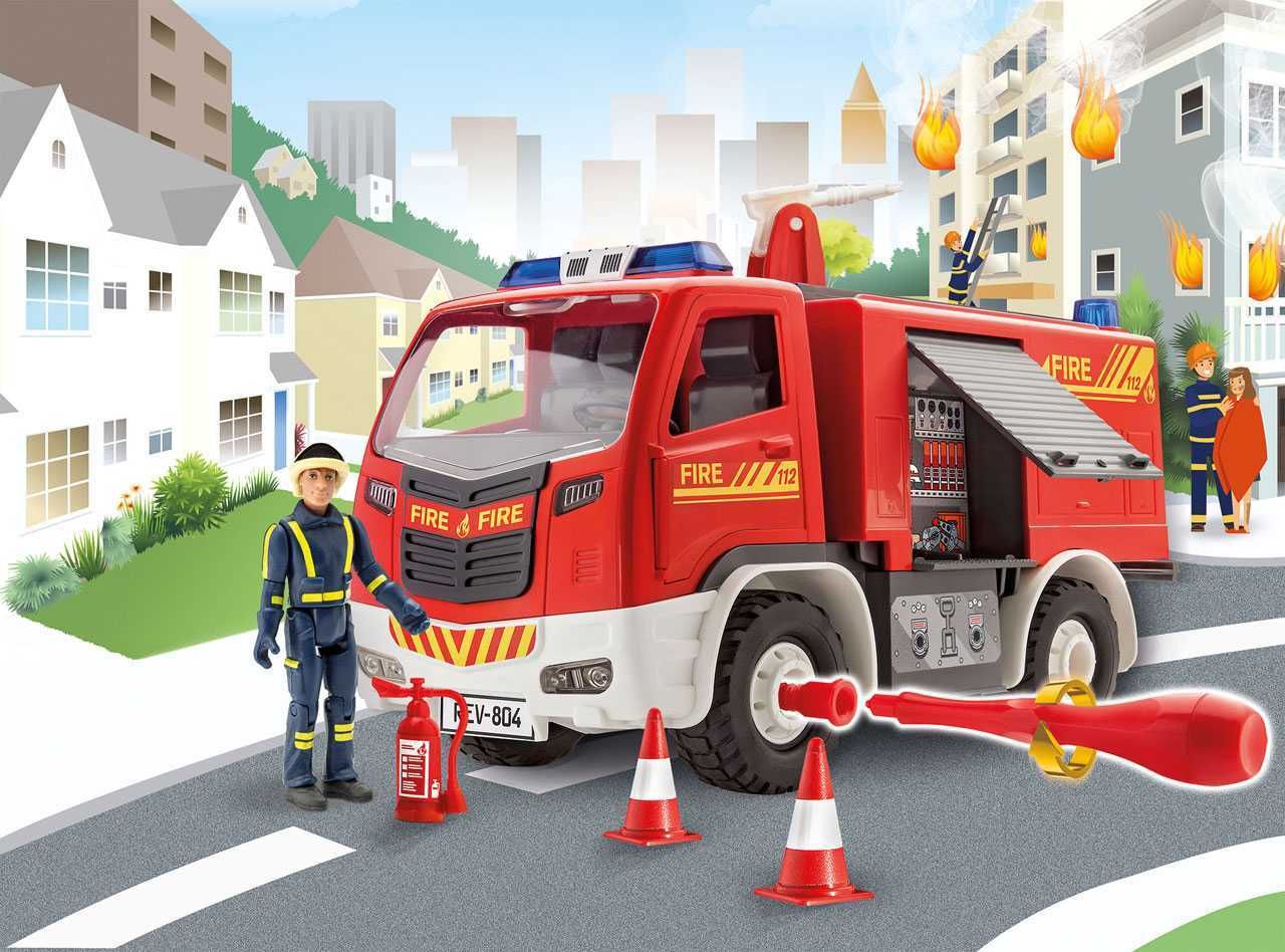 REVELL Junior Kit auto 00819 - Firetruck with figure (1:20) - obrázek 4