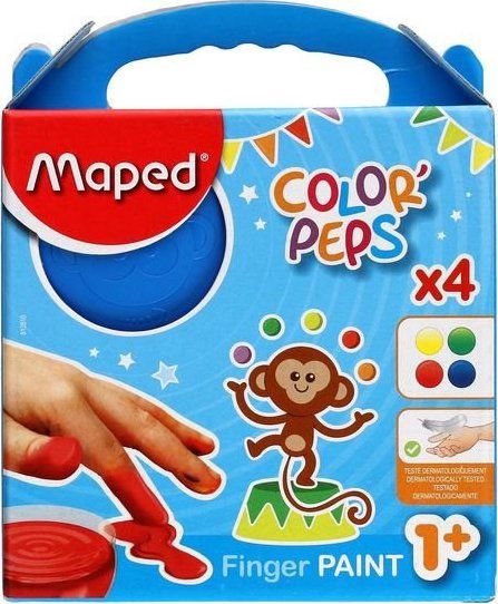 MAPED První prstové barvy Color'Peps v kalíšcích 4 x 80g - obrázek 1