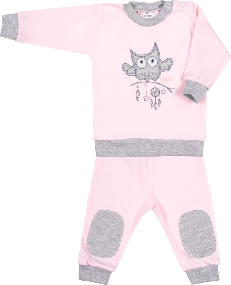 2-dílná kojenecká souprava New Baby Owl růžová 56 (0-3m) - obrázek 1
