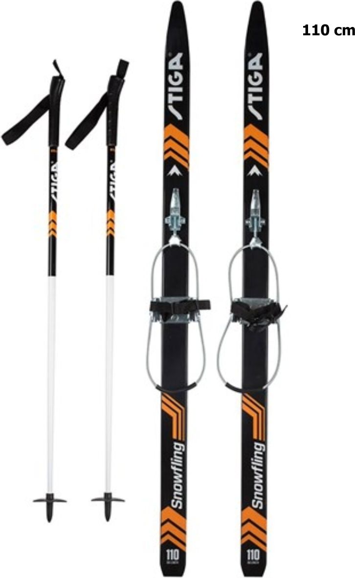Dětské běžky STIGA Snow Fling 110 cm - černé - obrázek 1