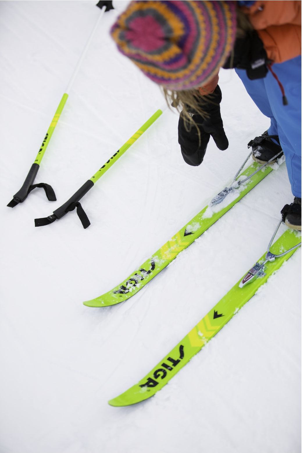 Dětské běžky STIGA Snow Fling 110 cm - černé - obrázek 2
