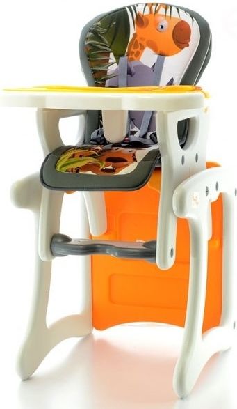 EURO BABY Euro Baby Jídelní stoleček 2v1 - Žirafa oranžová, K19 - obrázek 1