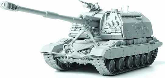 ZVEZDA Model Kit military 5045 - MSTA-S Self Propelled Howitzer (1:72) - obrázek 4