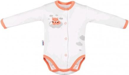 Kojenecké celorozepínací body New Baby Liška lososová, Růžová, 62 (3-6m) - obrázek 1