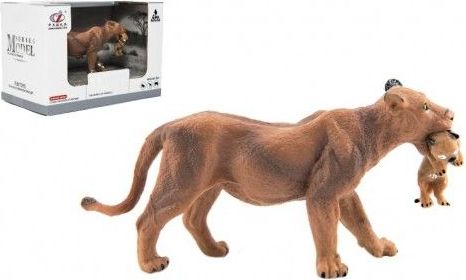 Teddies Zvířátka safari ZOO 13cm lvice plast 1ks v krabičce 16x11x9,5cm - obrázek 1