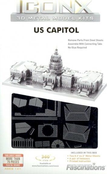 METAL EARTH 3D puzzle Kapitol (ICONX) - obrázek 5
