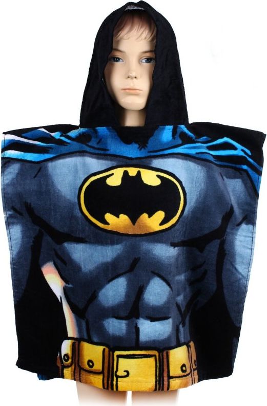 Setino · Plážové pončo - bavlněná plážová osuška s kapucí - Batman - 55 x 110 cm - obrázek 1