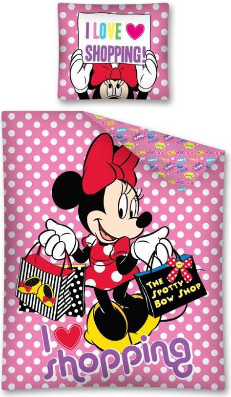 Detexpol Povlečení Minnie puntíky bavlna 140/200, 80/80 cm - obrázek 1