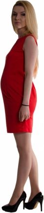 Be MaaMaa Těhotenské letní šaty s kapsami - červené - obrázek 1