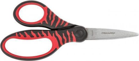 Nůžky "Softgrip", černá a červená, dětské, 15 cm, FISKARS - obrázek 1