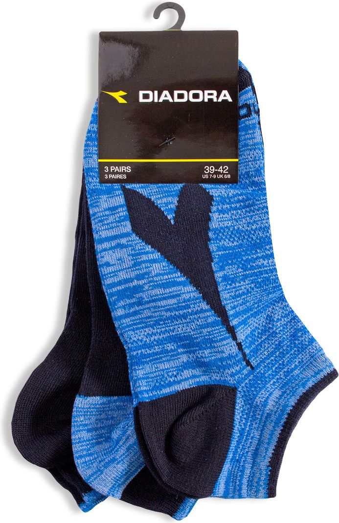 Kotníkové ponožky DIADORA 3 páry modré Velikost: 43-46 - obrázek 1