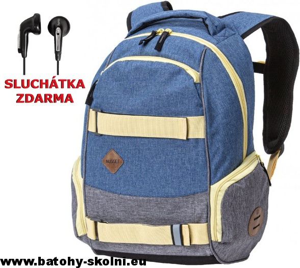 Studentský batoh Nugget Bradley 3 G Ht. Fjord, Ht. Grey Black - Doprava Zdarma - obrázek 1