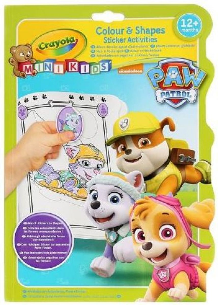 Crayola Paw patrol Omalovánky se samolepkami Tlapkové patroly - obrázek 1