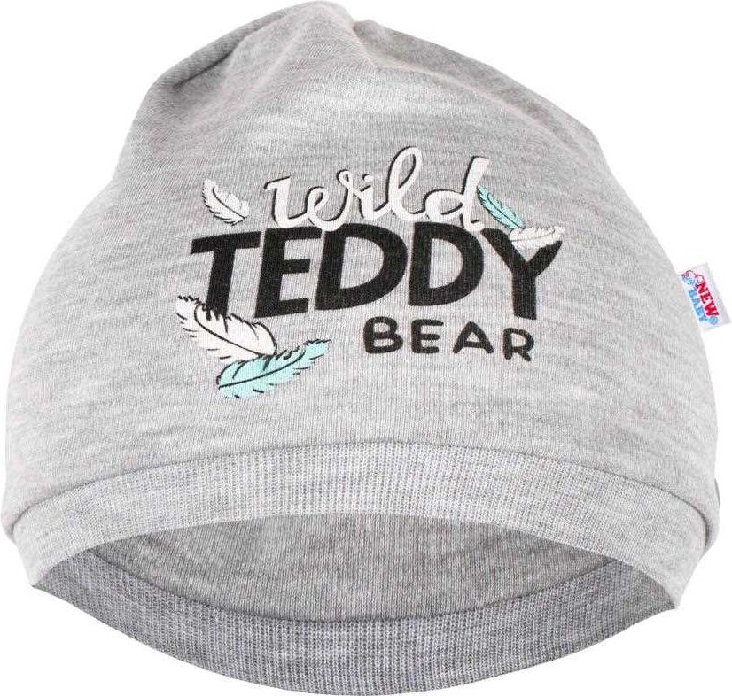 Kojenecká bavlněná čepička New Baby Wild Teddy 80/86 - obrázek 1