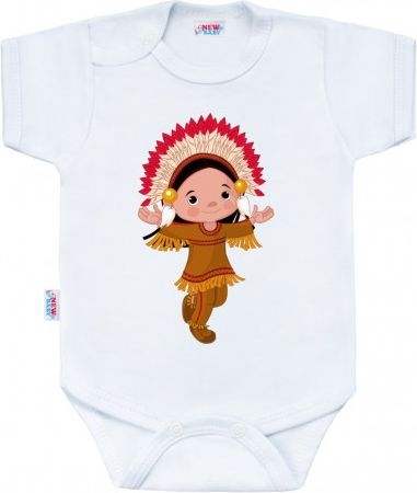 Body s potiskem New Baby Indian Boy, Bílá, 68 (4-6m) - obrázek 1